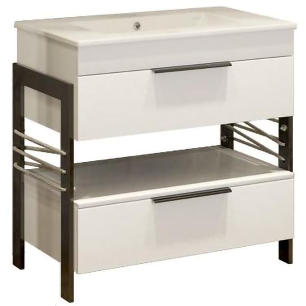 Set baza cu lavoar SANITOP Element, 60 x 45 x 81 cm, alb