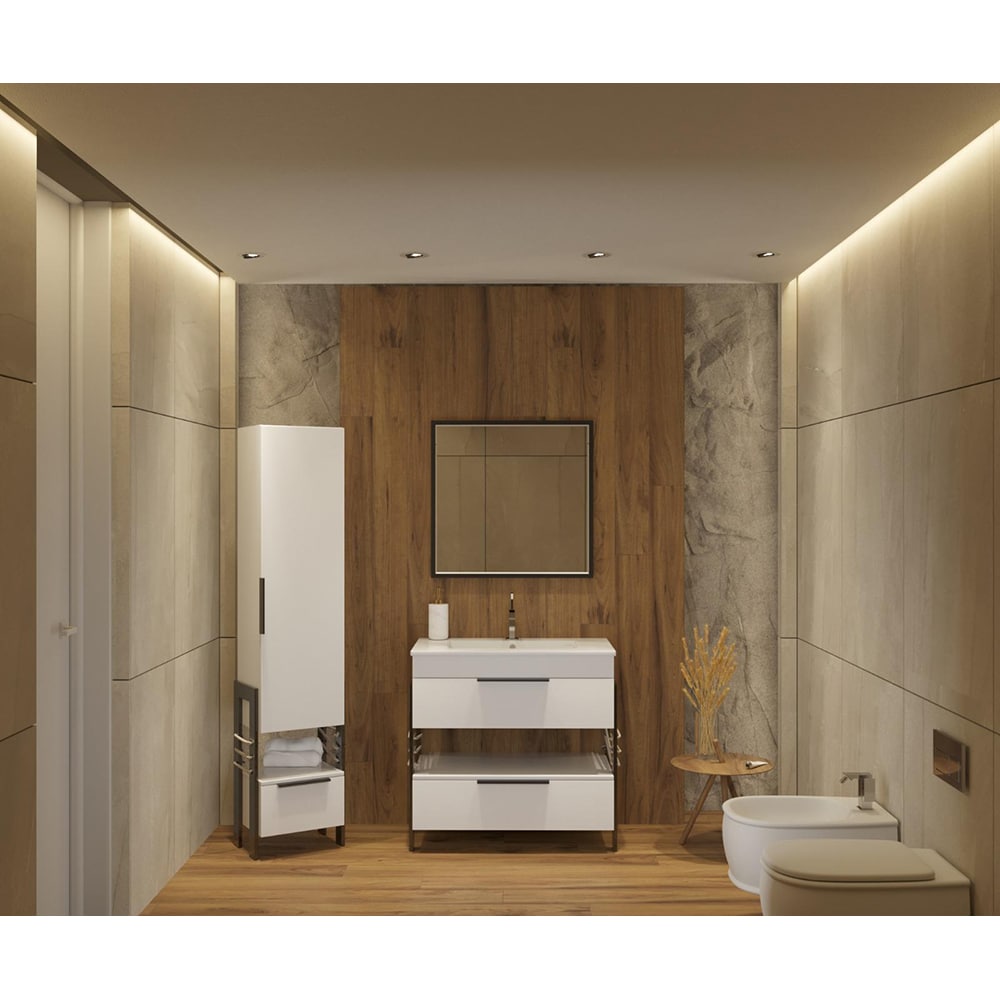 Set baza cu lavoar SANITOP Element, 60 x 45 x 81 cm, alb