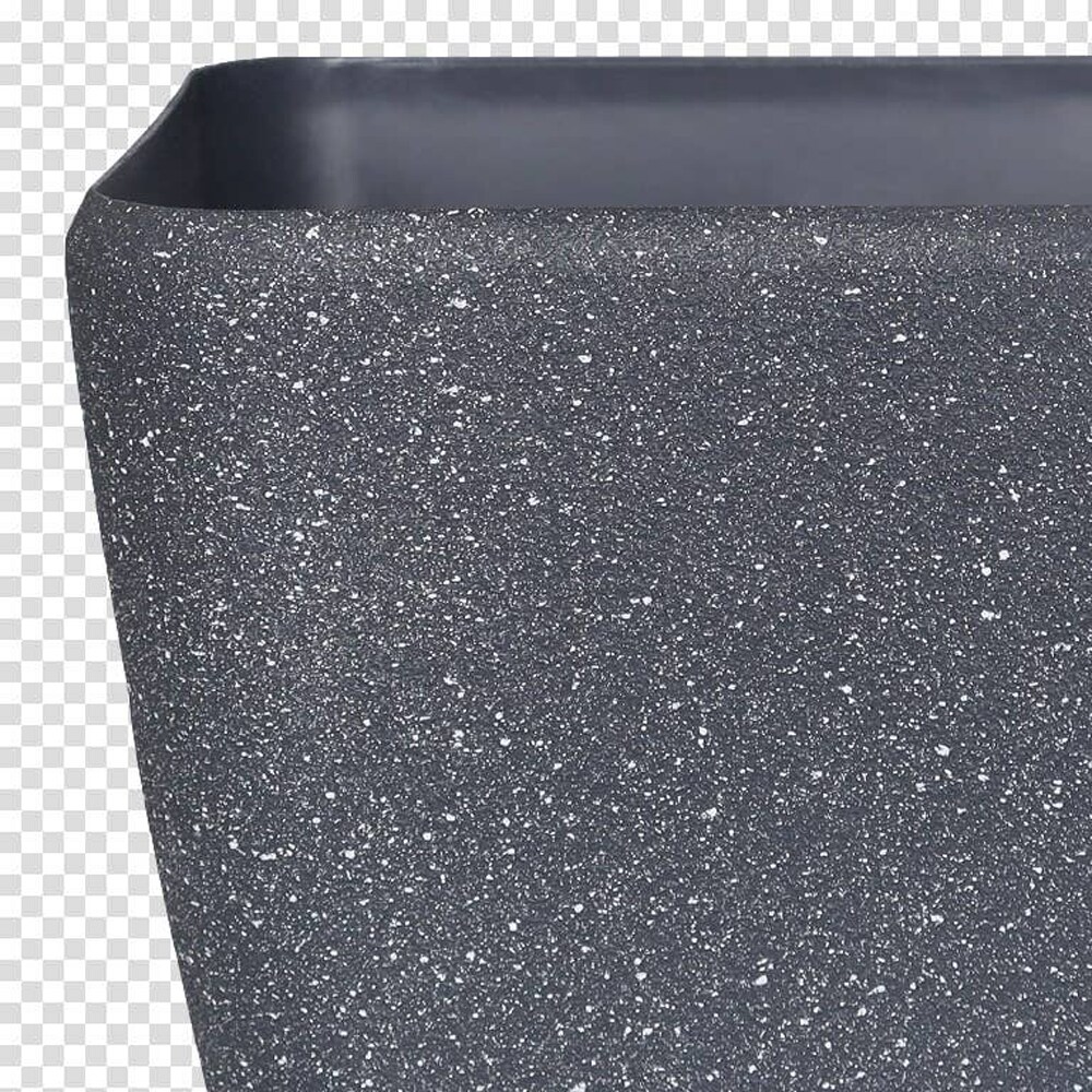 Ghiveci flori VERVE, plastic, 35 x 35 x 33 cm, negru