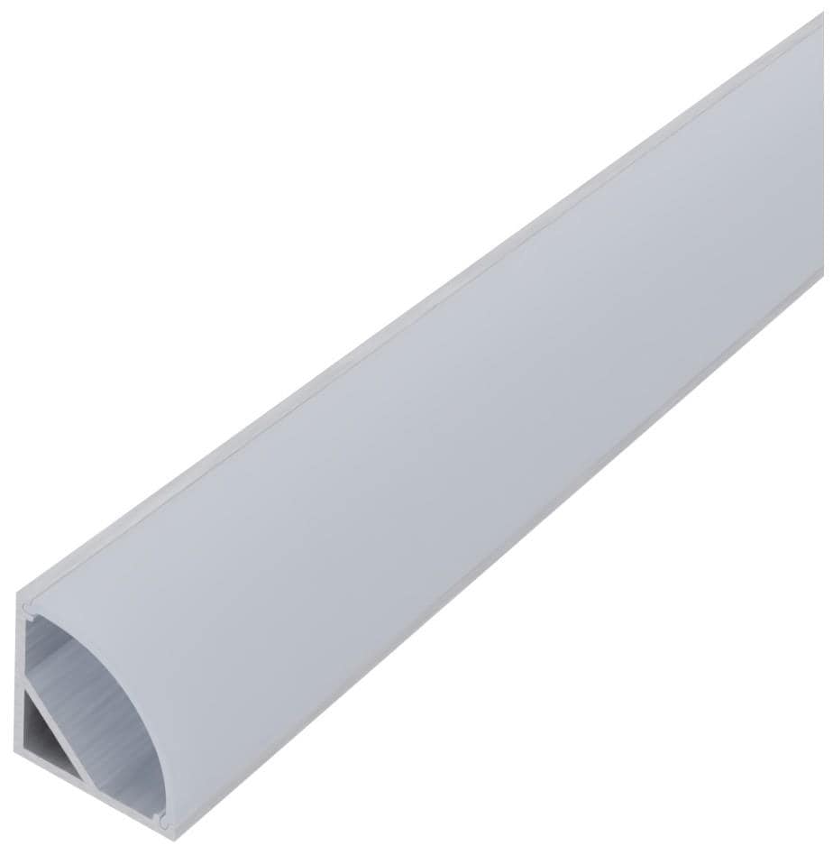 Profil banda LED colt V cu capac opal, aluminiu, 2m