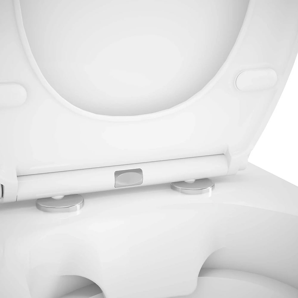 Vas WC suspendat GOODHOME Tasi, ceramica, capac duroplast, inchidere lenta, 36.4  x 53.2 x 36.2 cm, alb