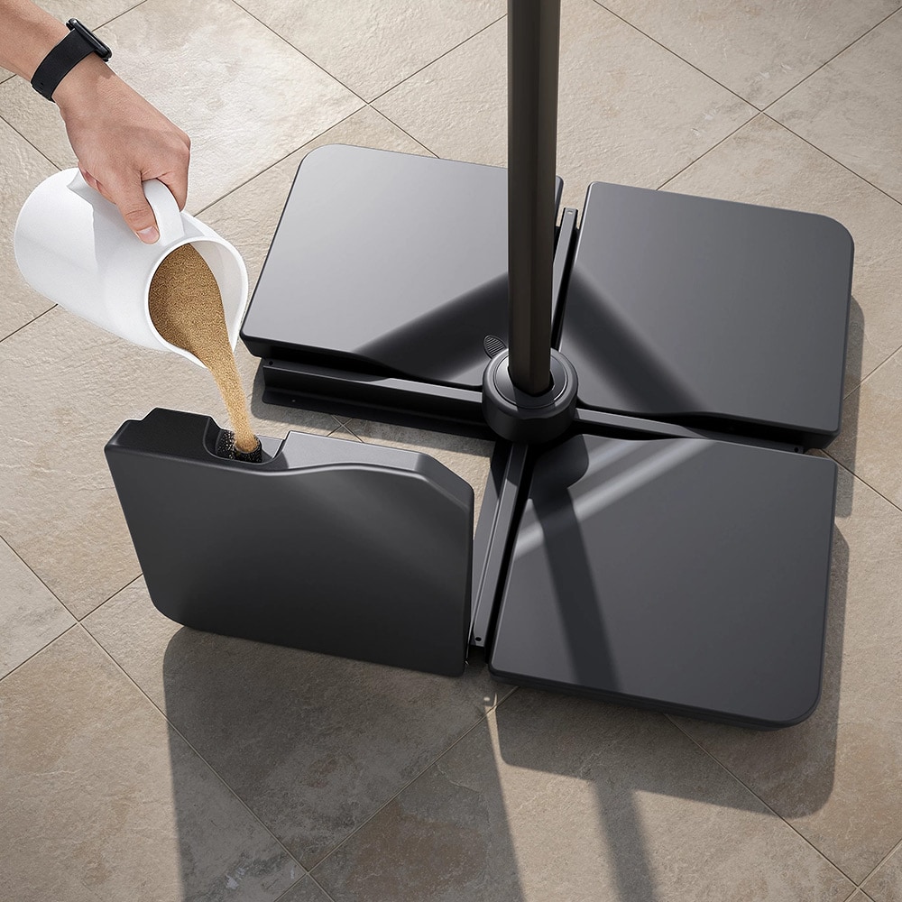 Suport umbrela GOODHOME Praden, 9 x 53.4 cm, 35kg,  plastic, negru