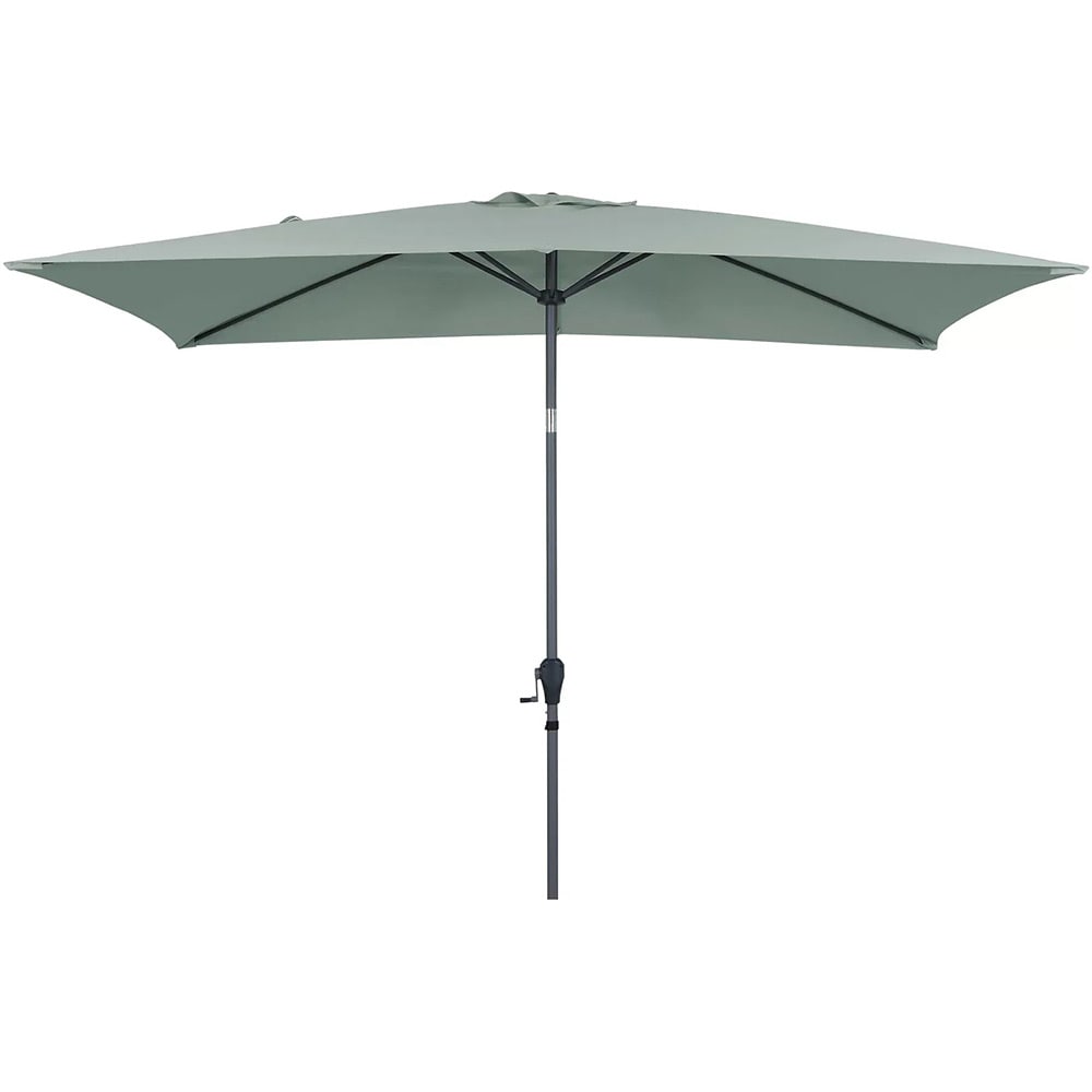 Umbrela gradina inclinabila GOODHOME Kasane, 3 x 2 m, UPF30, deschidere tip manivela, aluminiu si poliester, turcoaz