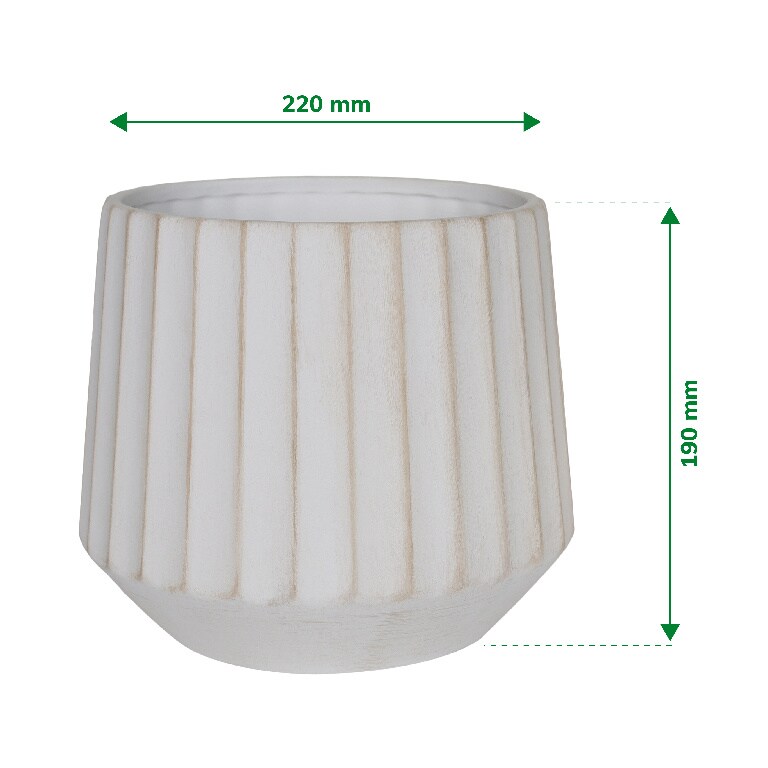 Ghiveci flori VERVE, teracota, D 22 cm, bej