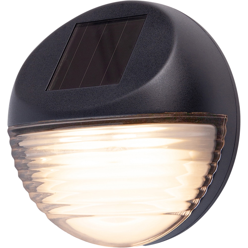 Aplica solara de exterior, 0.06W, LED incorporat, negru