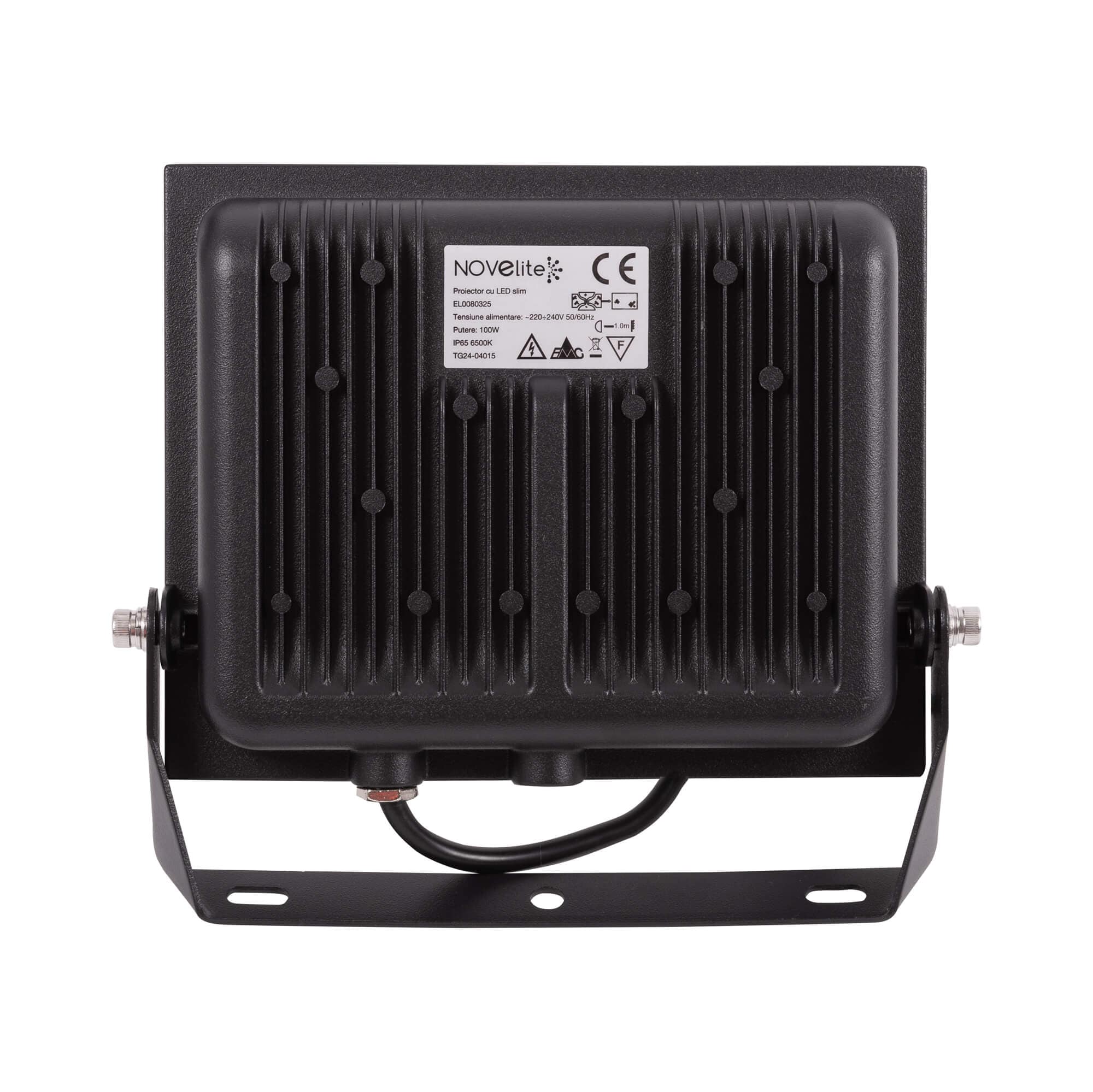 Proiector LED NOVELITE, 100W, 9500lm, 6500K, IP65, negru