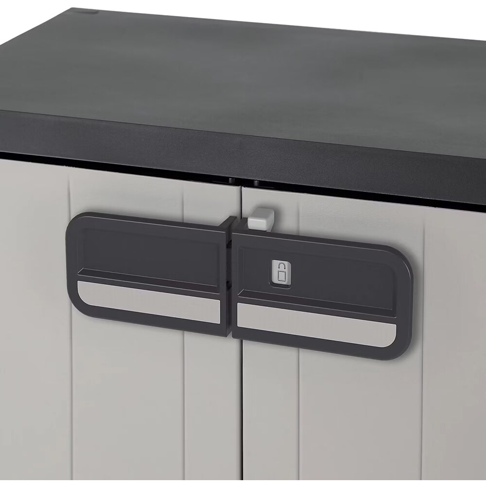 Dulap GOODHOME Links, plastic, 65 x 37 x 93 cm, gri-negru