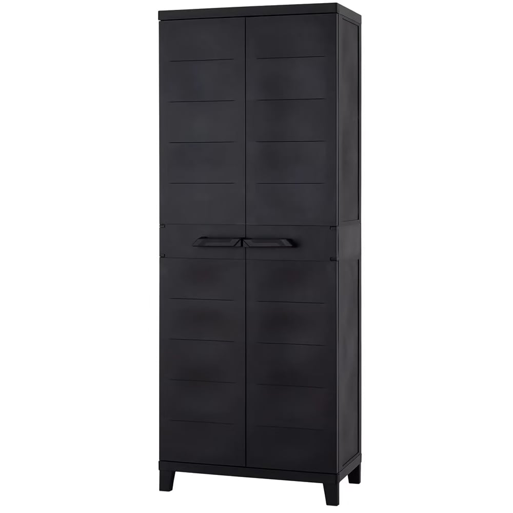 Dulap depozitare, plastic, 66 x 40 x 172 cm, negru