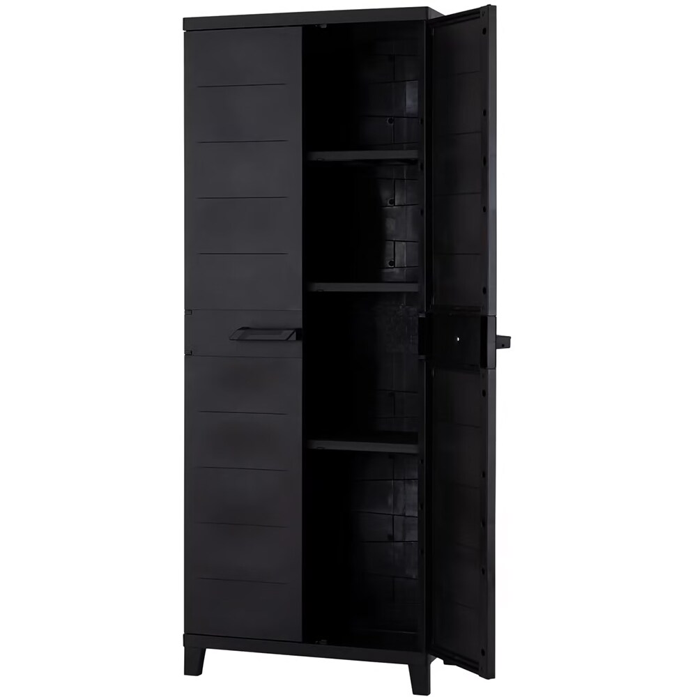 Dulap depozitare, plastic, 66 x 40 x 172 cm, negru