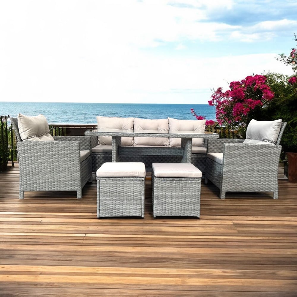 Set mobilier gradina Home Decor, 6 piese, gri