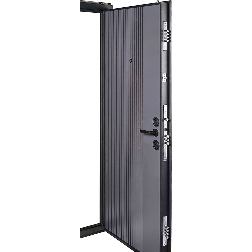 Usa exterior BELLA CASA BC400, fara geam, stanga, metal, 80 x 194 cm, maro