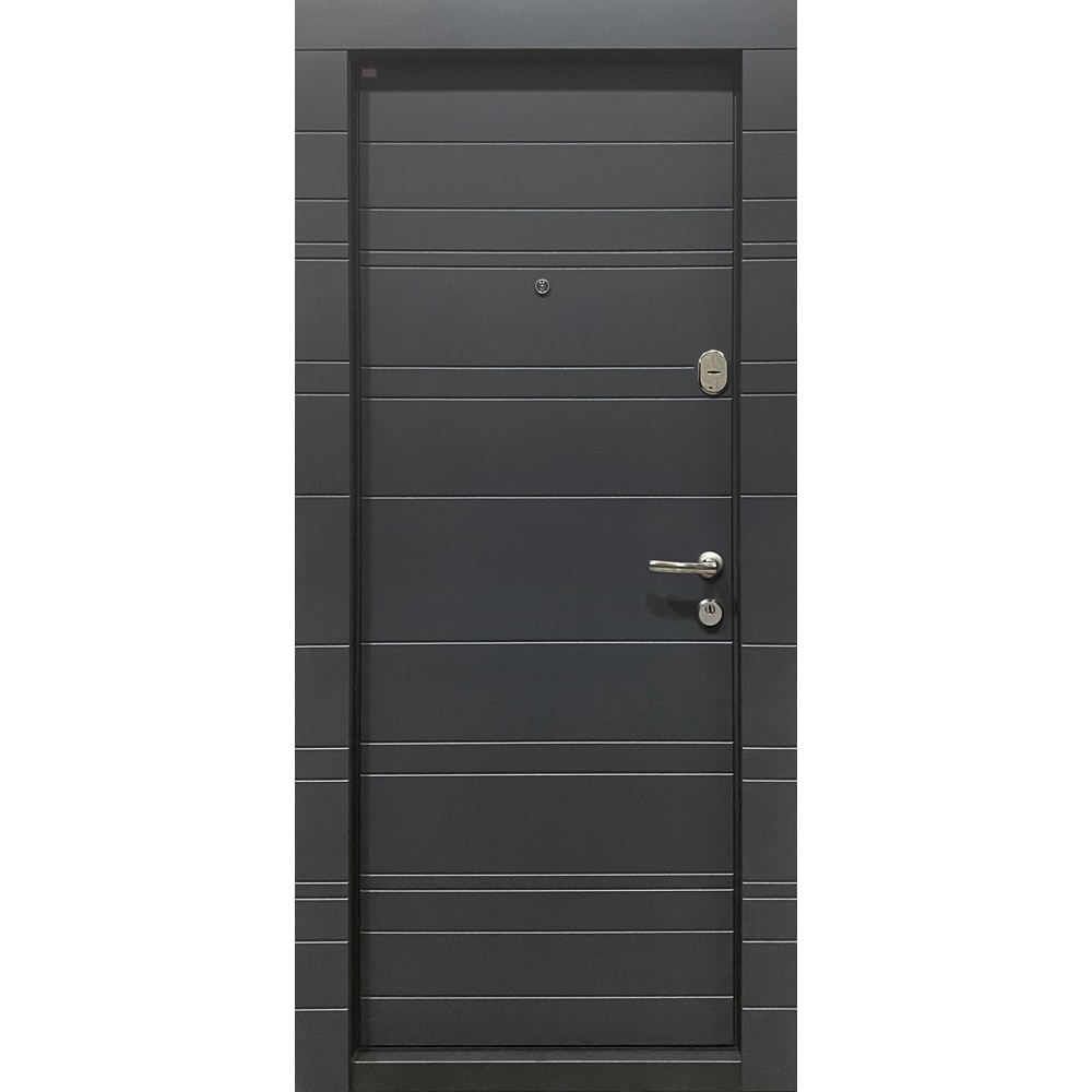 Usa exterior BELLA CASA BC700, fara geam, dreapta, metal, 77 x 194 cm, antracit-alb