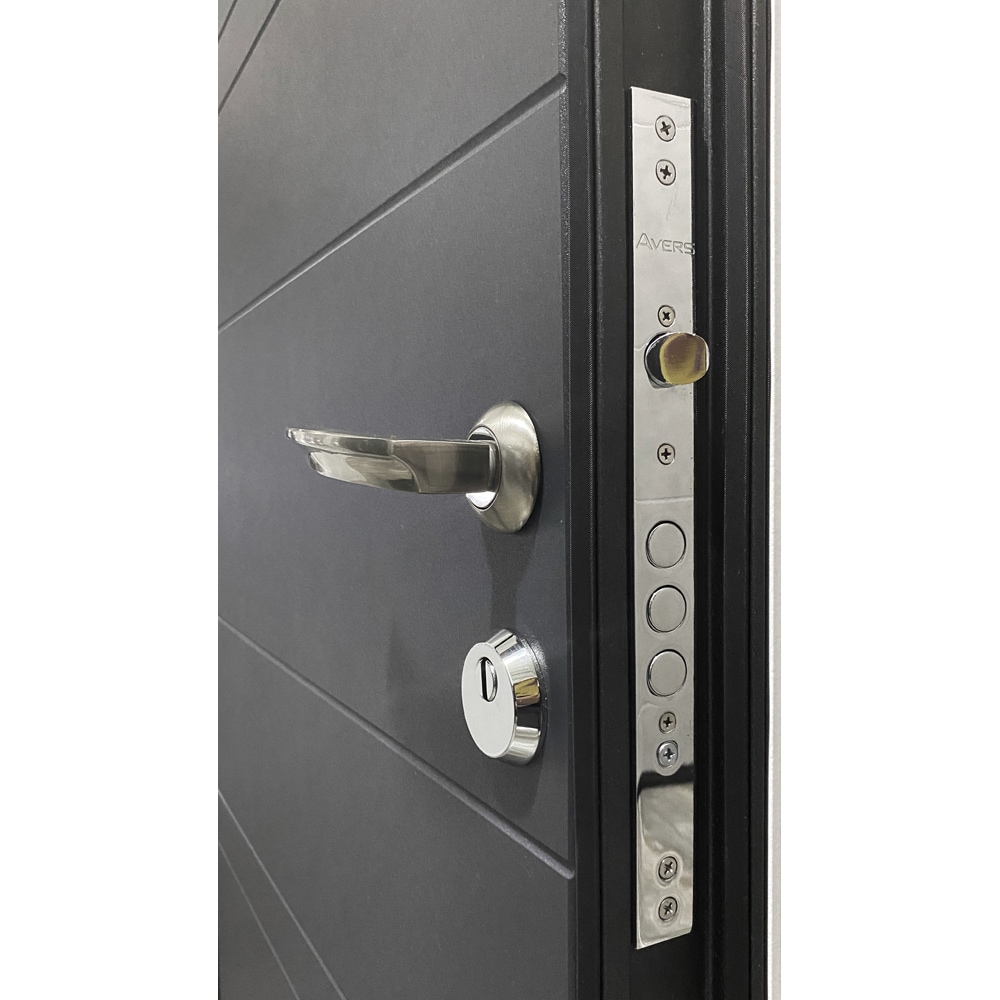 Usa exterior BELLA CASA BC700, fara geam, dreapta, metal, 77 x 194 cm, antracit-alb