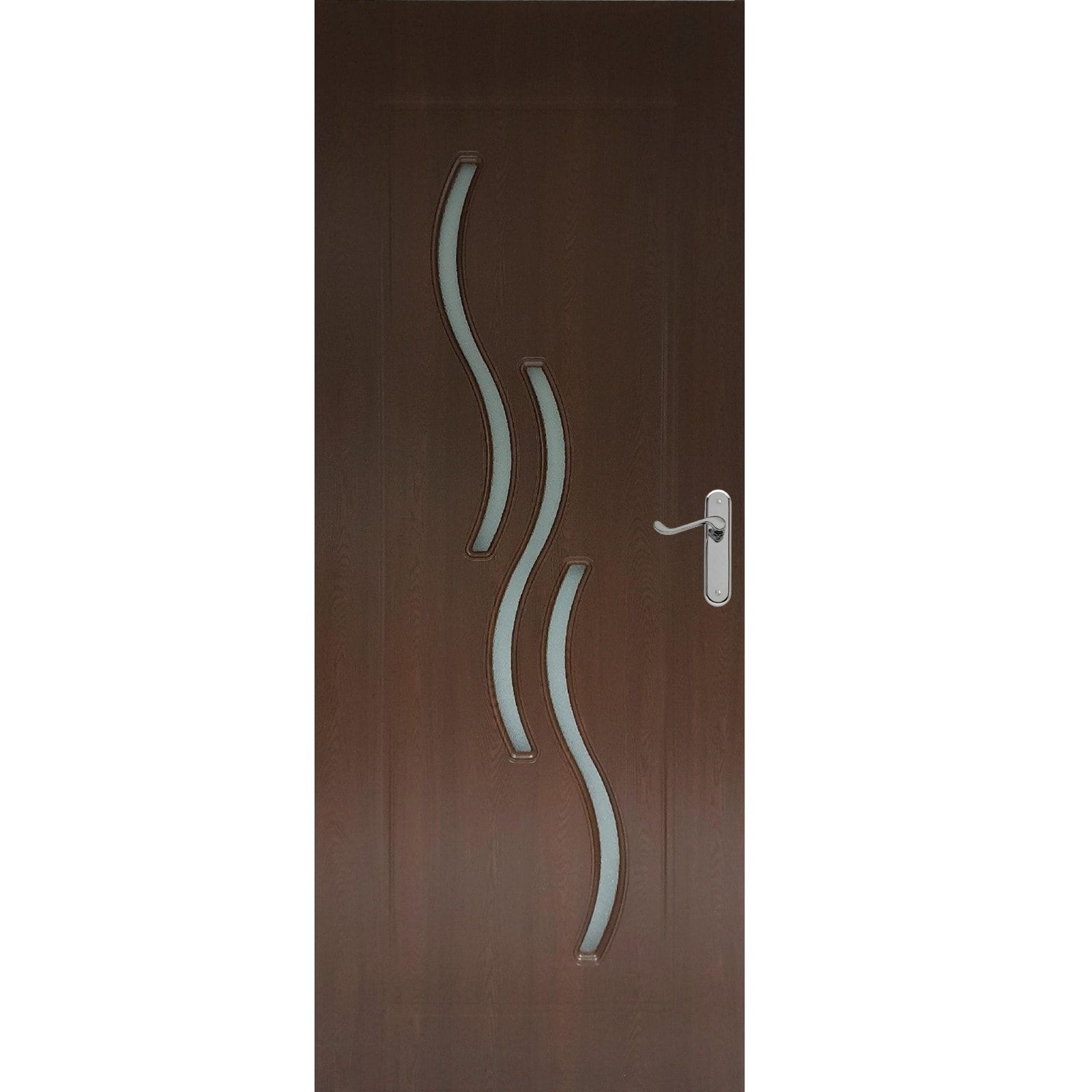 Usa interior Pamate M107, cu geam, reversibila, MDF, 60 x 204 cm, stejar auriu