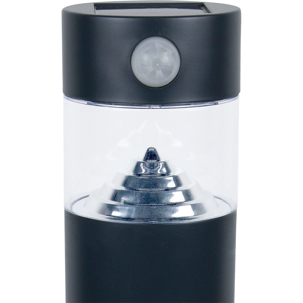 Stalp solar cu senzor, 1.1W, LED incorporat, 49.8 cm, negru