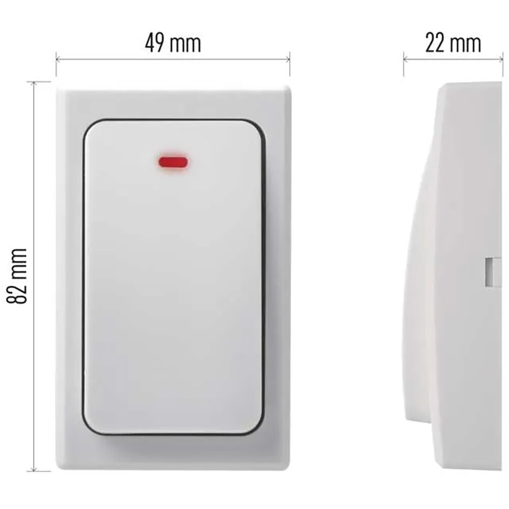 Sonerie wireless EMOS P5729, 36 melodii, 180m, alb