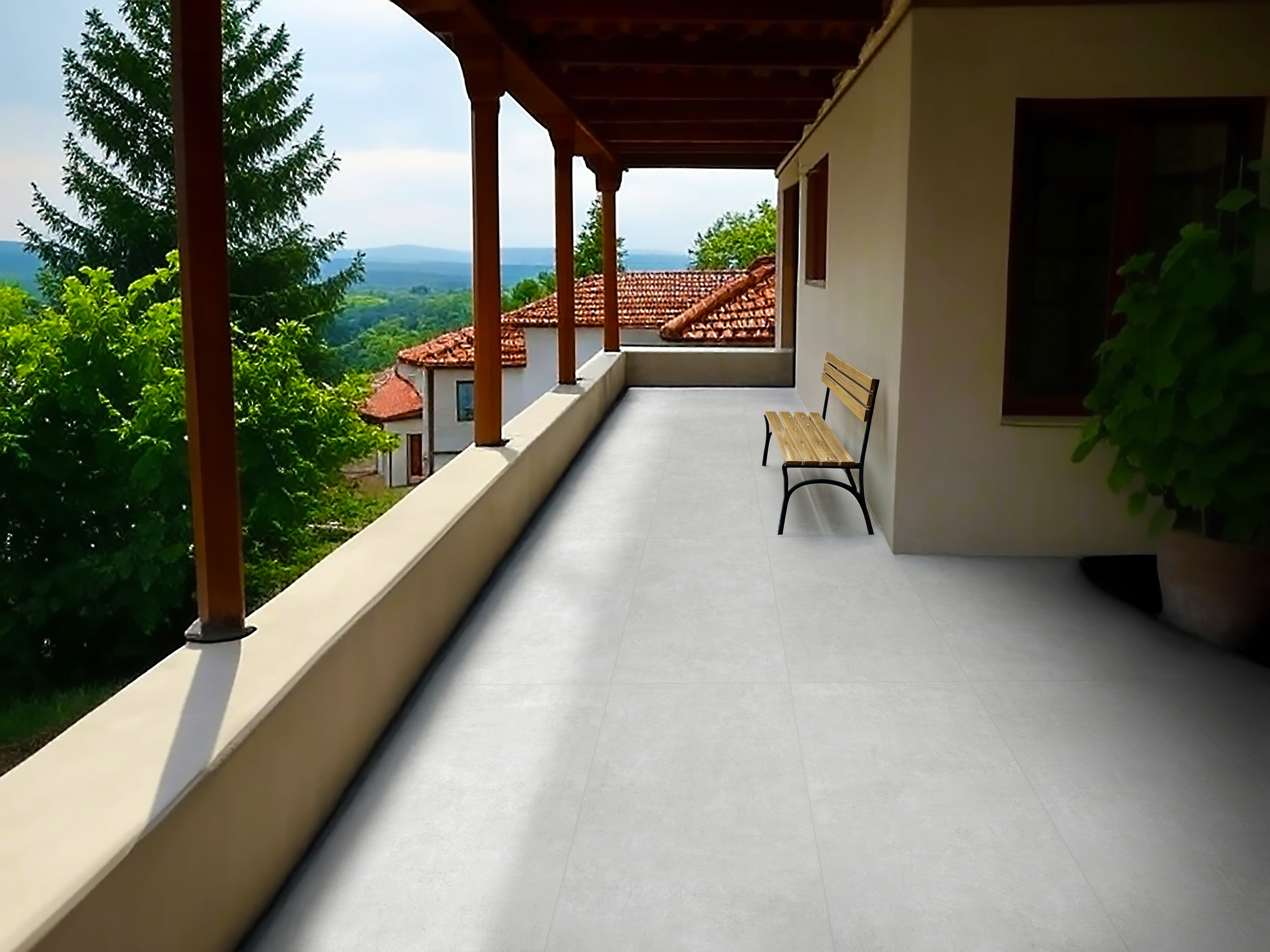 Gresie interior/exterior Greco, gri, portelanata, 120 x 60 cm, 1.44 mp/cutie, PEI 3