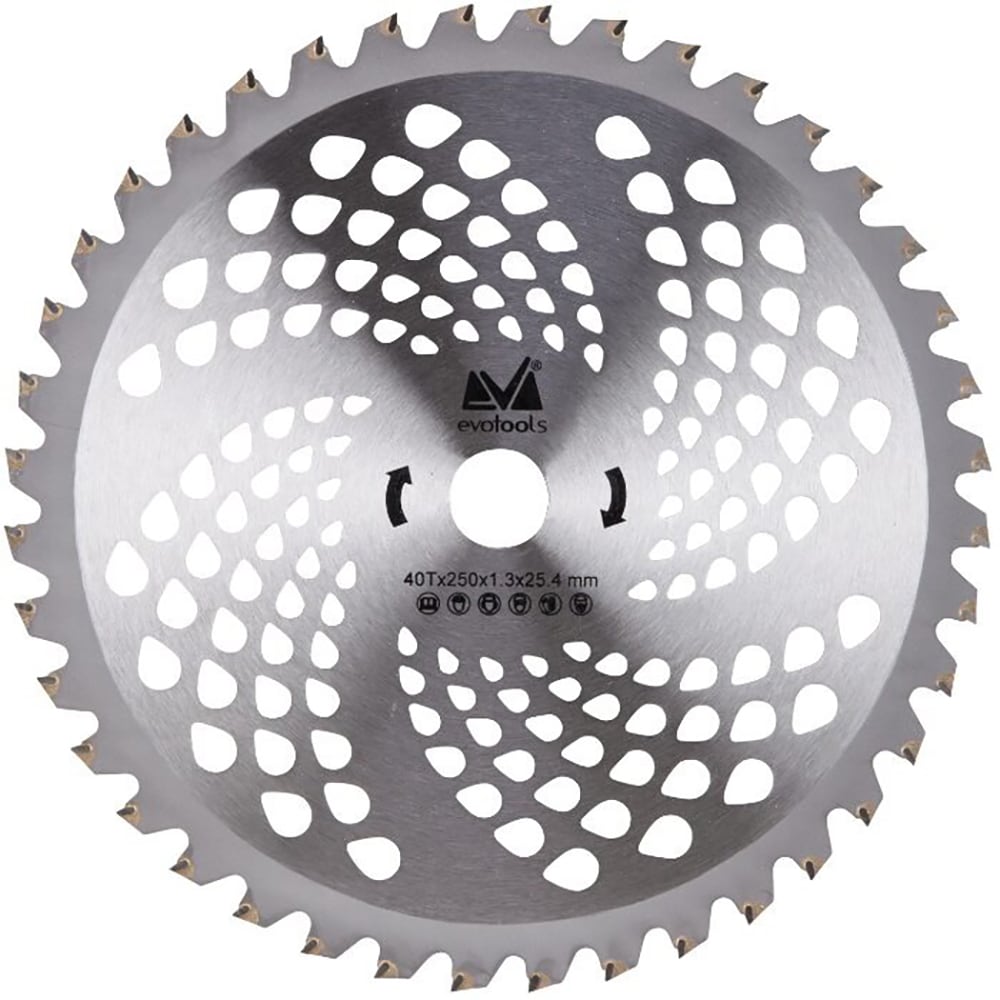 Cutit Motocoasa Vidia EvoTools, 250 mm, 25.4 mm, 40 dinti, T40, metal, argintiu