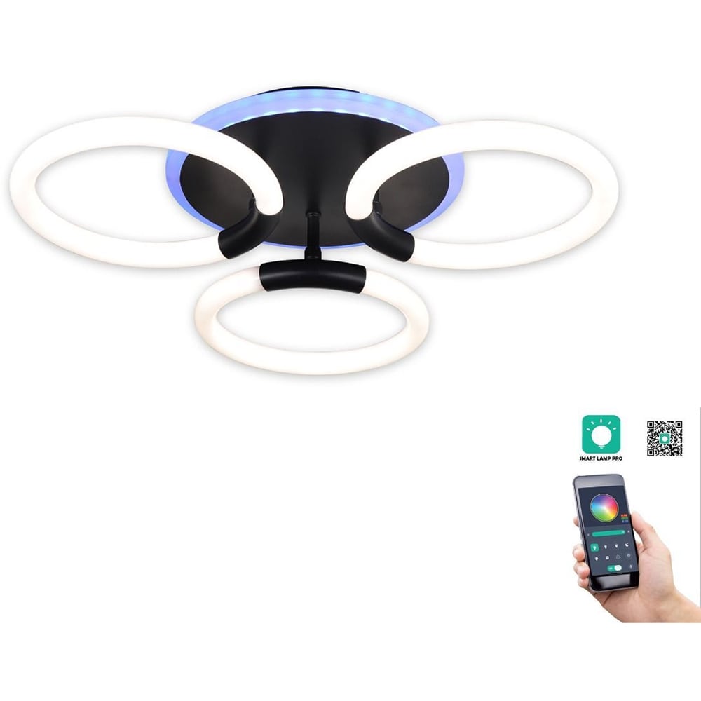 Plafoniera LED RGB KLAUSEN Rhea KL151101, 27W, 2700lm, IP20, Alb