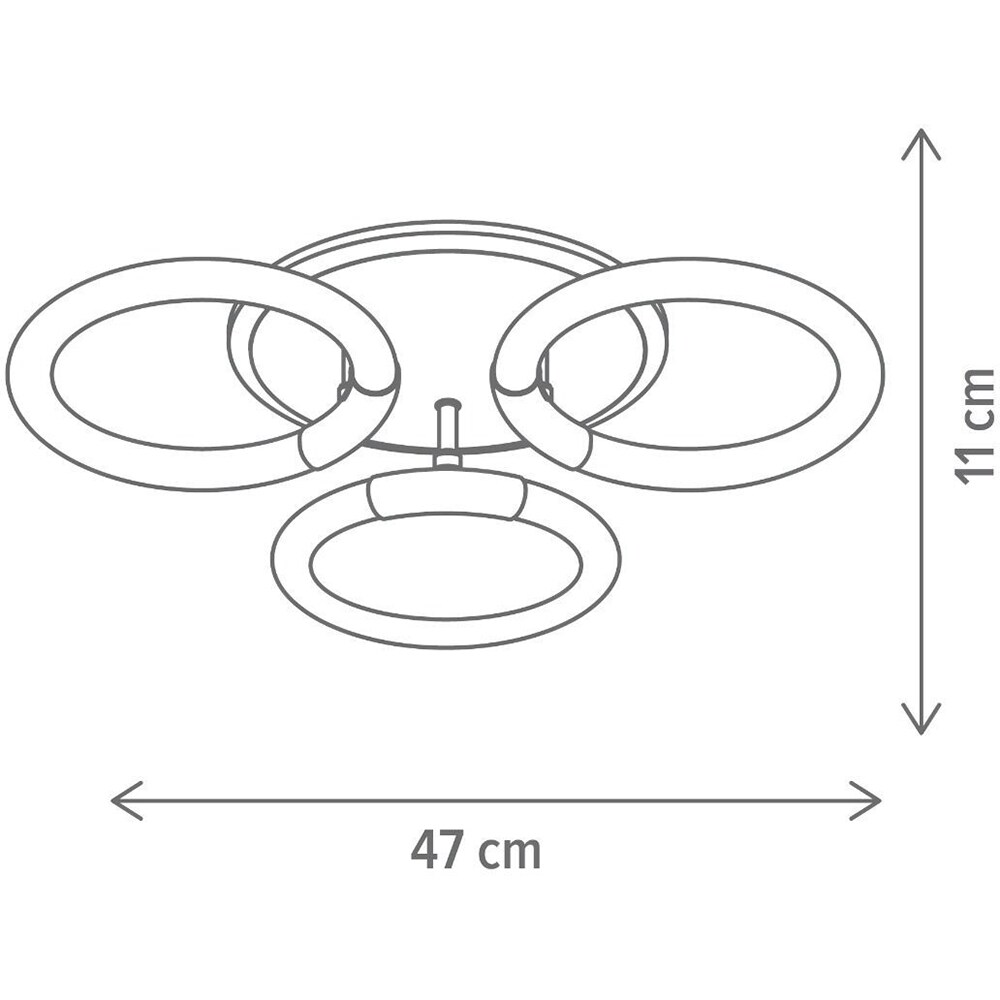 Plafoniera LED RGB KLAUSEN Rhea KL151101, 27W, 2700lm, IP20, Alb