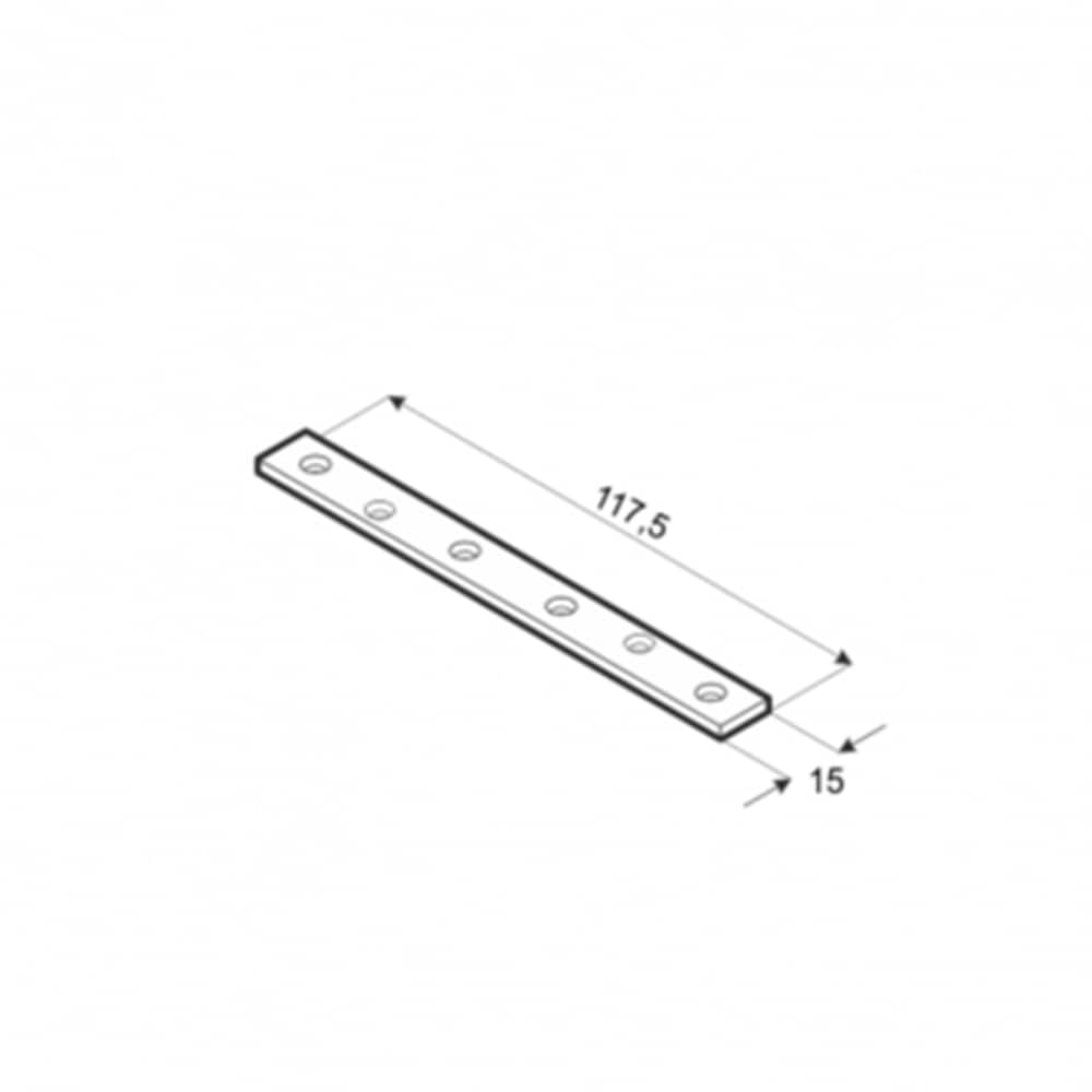 Conector ingust DMX , 118 x 15 x 1.5 mm, otel