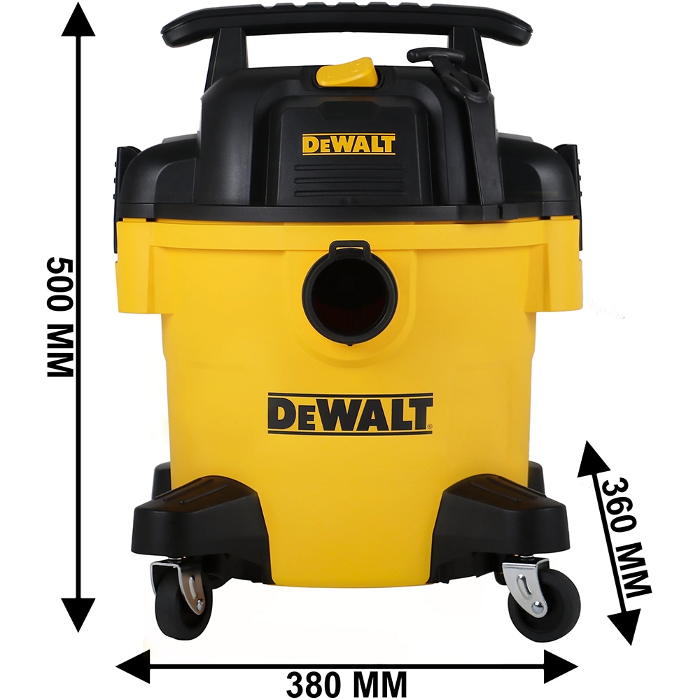 Aspirator umed/uscat DEWALT DXV20PC, 20l, 1050W, functie suflare, galben-negru