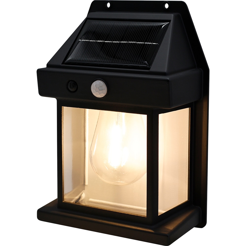 Aplica solara, 0.06W, LED incorporat, negru