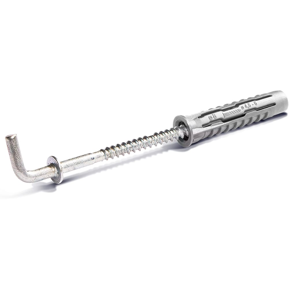 Diblu universal cu carlig unghiular KOELNER, 10 x 50 mm, 4 buc, argintiu