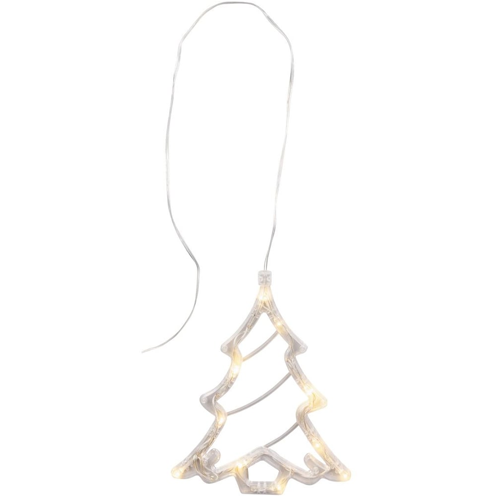 Decoratiune fereastra Bradut 10 LED-uri 20 x 16 cm, alb