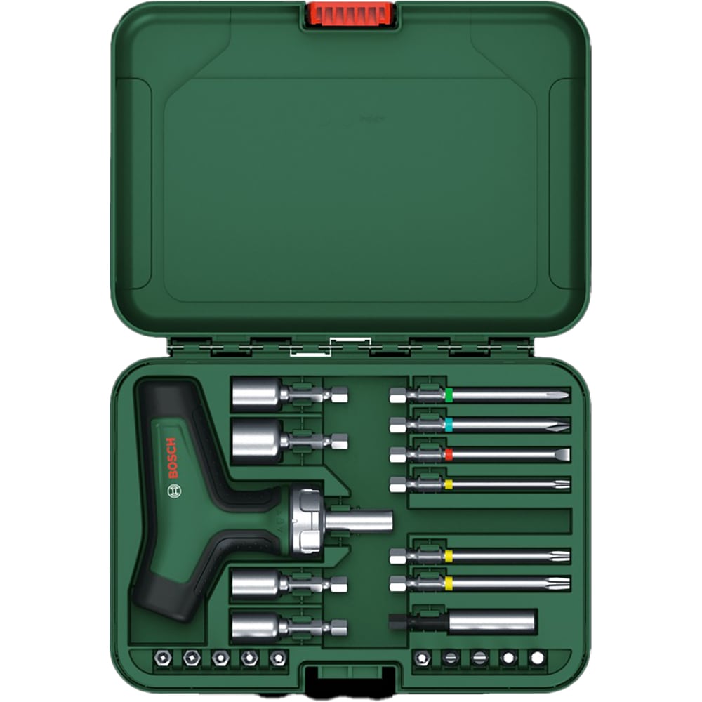 Set capete insurubare si chei tubulare BOSCH 1600A02Z9T, maner T