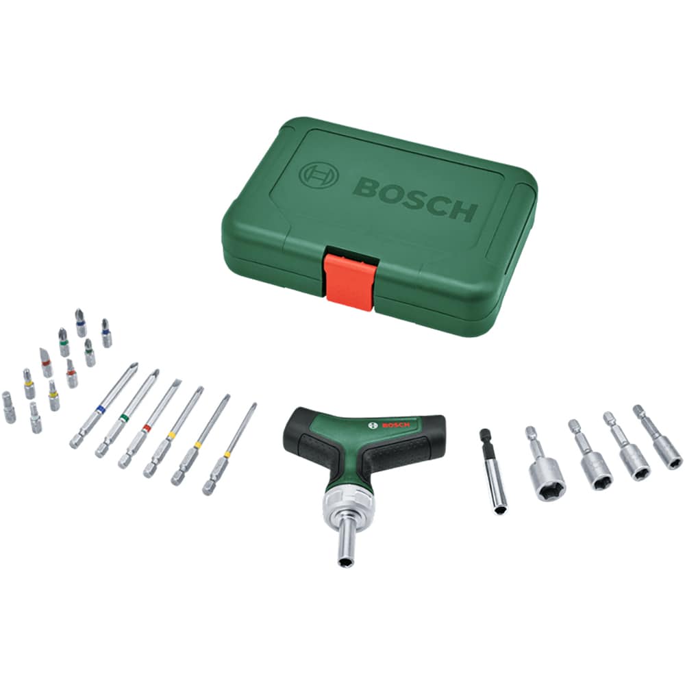 Set capete insurubare si chei tubulare BOSCH 1600A02Z9T, maner T