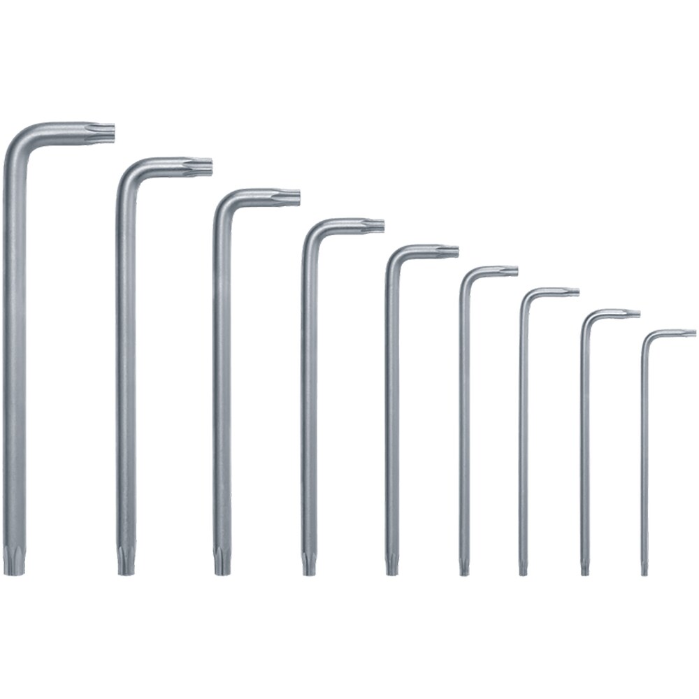 Kit chei torx BOSCH, TX8, TX9, TX10, TX15, TX20, TX25, TX27, TX30, TX40, otel, verde-negru