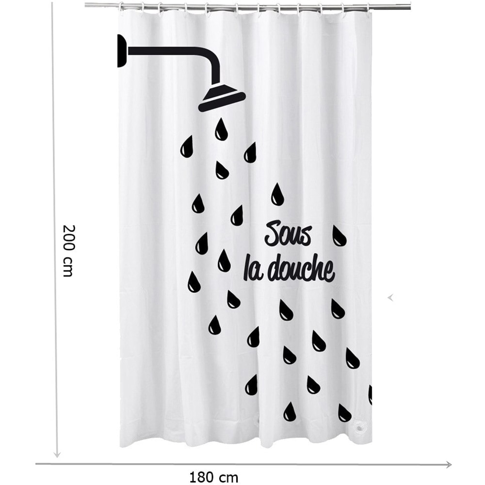 Perdea dus FRANDIS 195071, poliester, 180 x 200 cm, alb