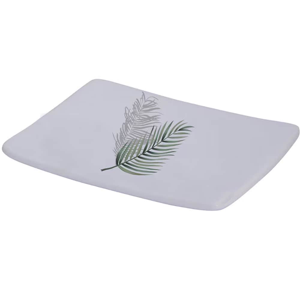 Savoniera FRANDIS 196165, Feuilles, ceramica, alb