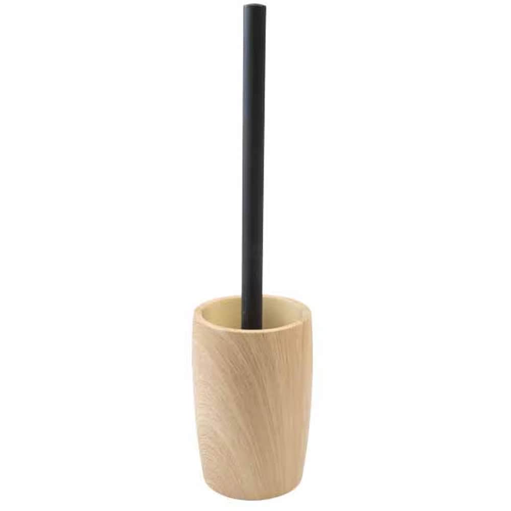 Set perie toaleta FRANDIS 196671, aspect lemn, bej