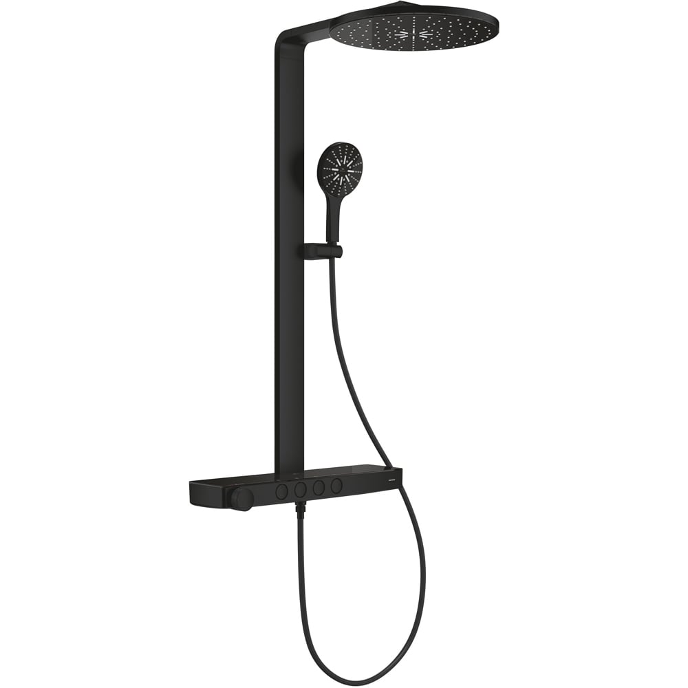 Sistem dus GROHE Rainshower Aqua Pure 101680KF00, termostat, 3 functii, negru