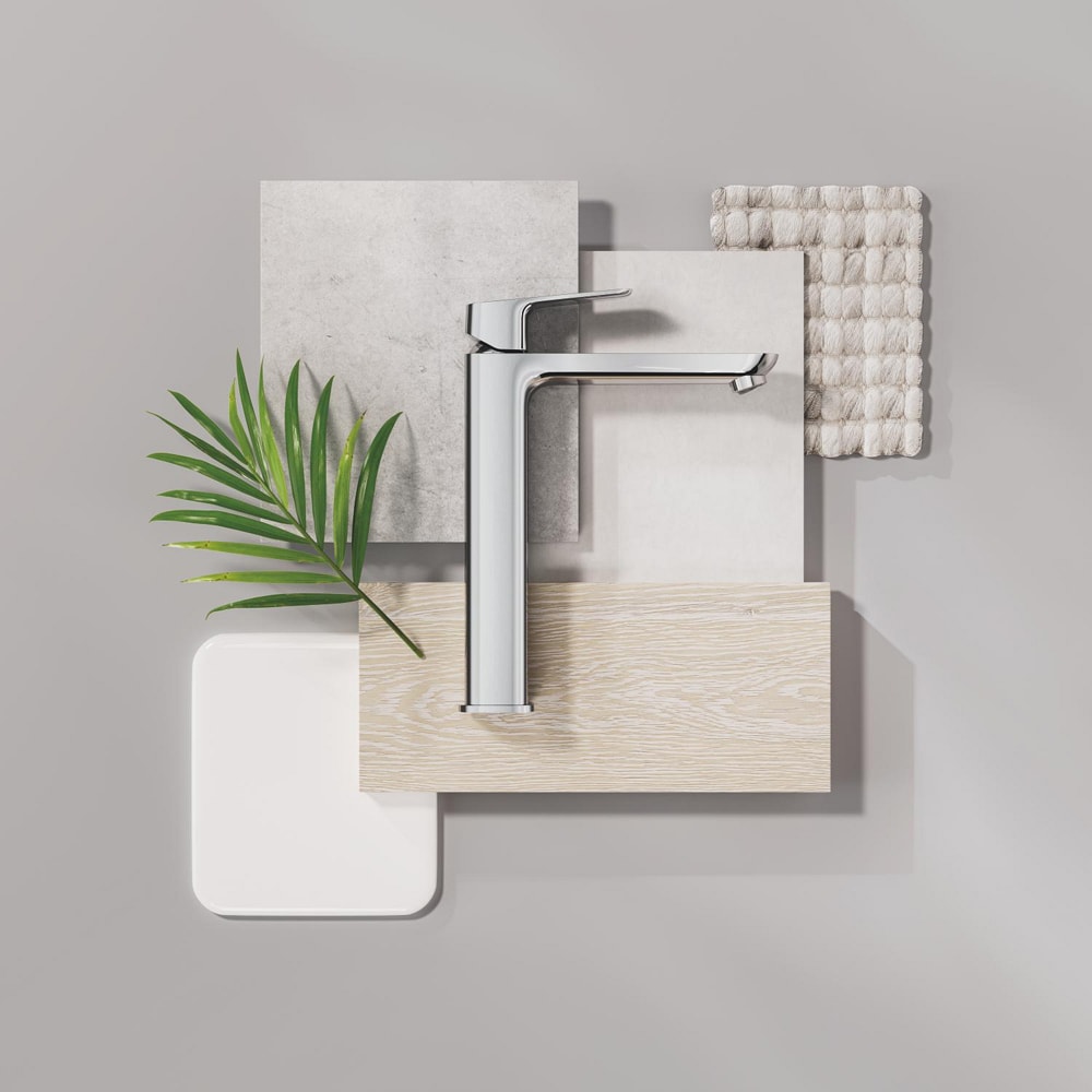 Baterie lavoar GROHE Cubeo 1017290000, marimea XL, alama, crom