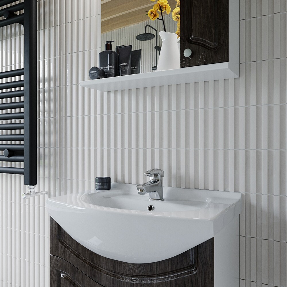 Set masca si lavoar SANITOP Fluture, 58 x 33 x 78 cm, wenge