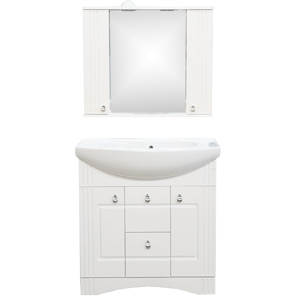 Oglinda baie cu dulap SANITOP Algo, 100 x 20 x 73 cm, iluminare LED, alb