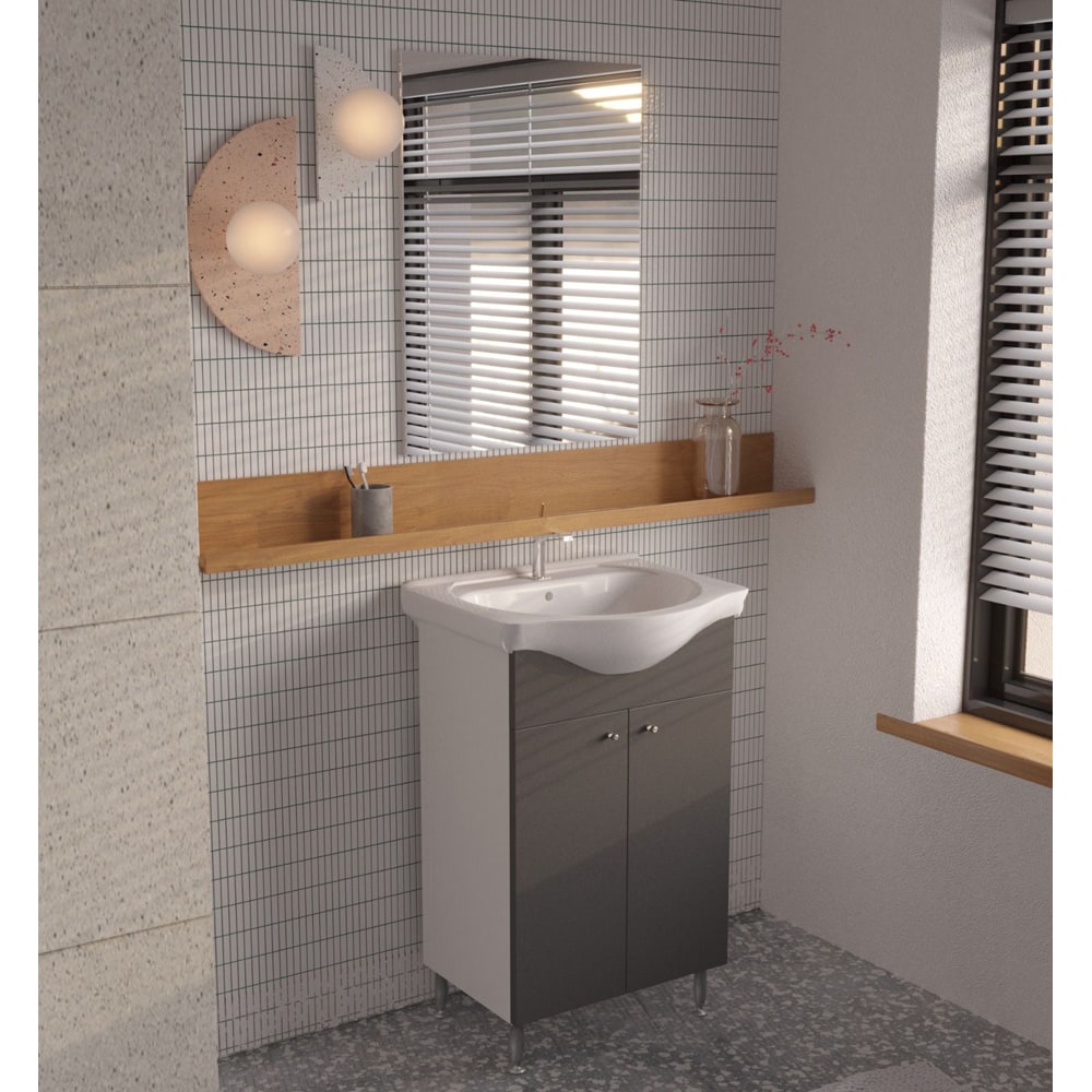 Set mobilier baie SANITOP Joy, 60 cm, gri