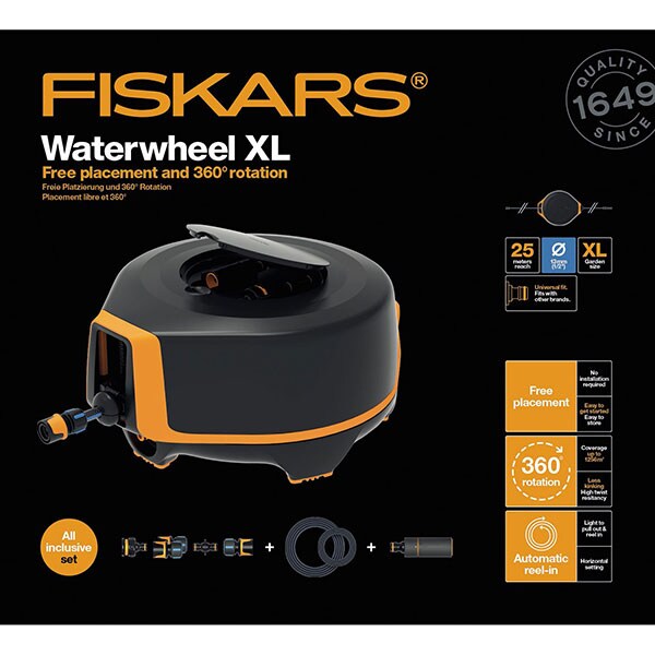 Set automat tambur cu furtun FISKARS 1025932, 20m
