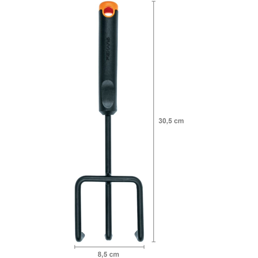 Cultivator FISKARS Ergo, otel, negru