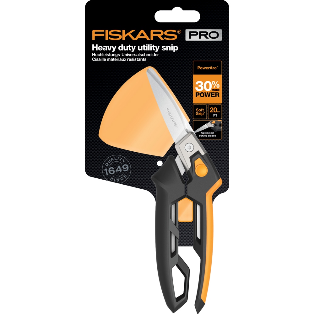 Foarfeca FISKARS PowerArc, otel inoxidabil, 26.4 cm, argintiu-negru