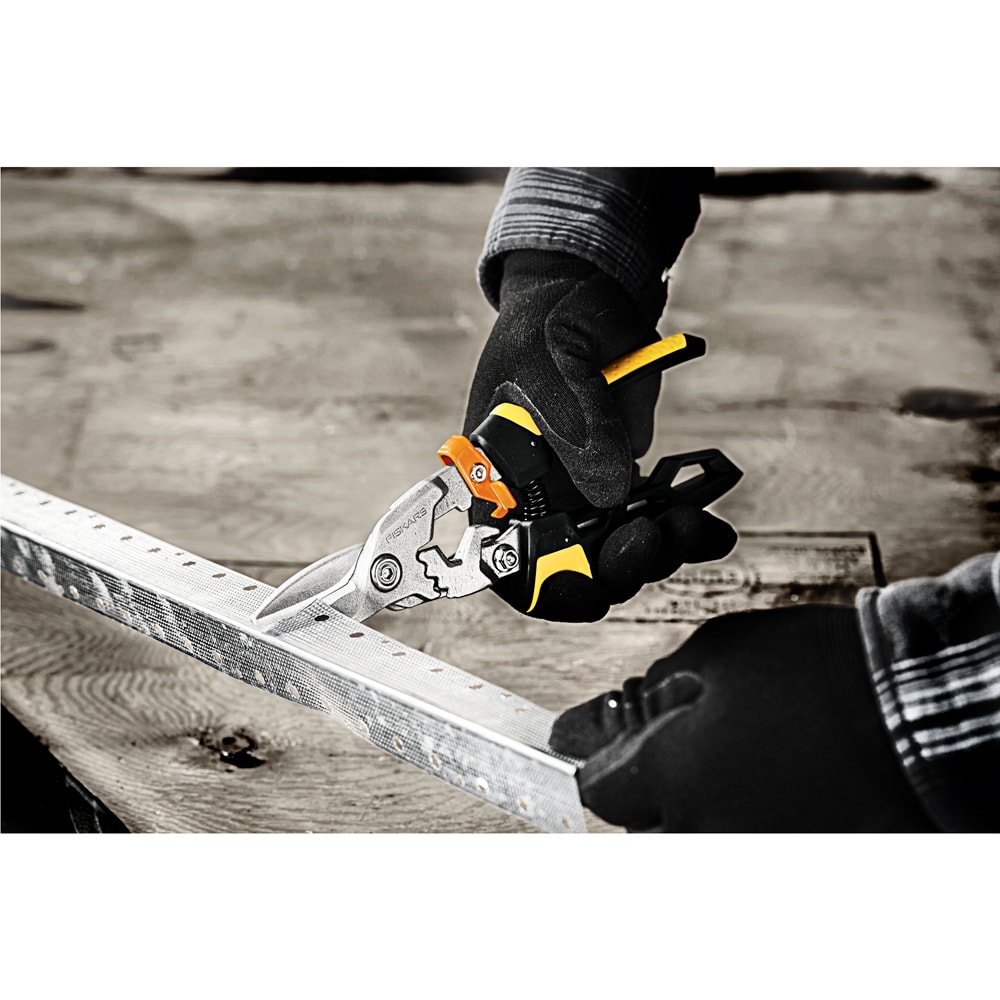 Foarfeca tabla FISKARS PowerGear, otel, 29.5 cm, argintiu-negru