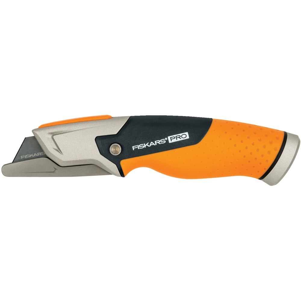 Cutit utilitar FISKARS CarbonMax, lama fixa, metal, negru