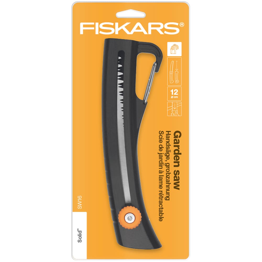 Fierastrau retractabil FISKARS SW16 Solid, otel, negru