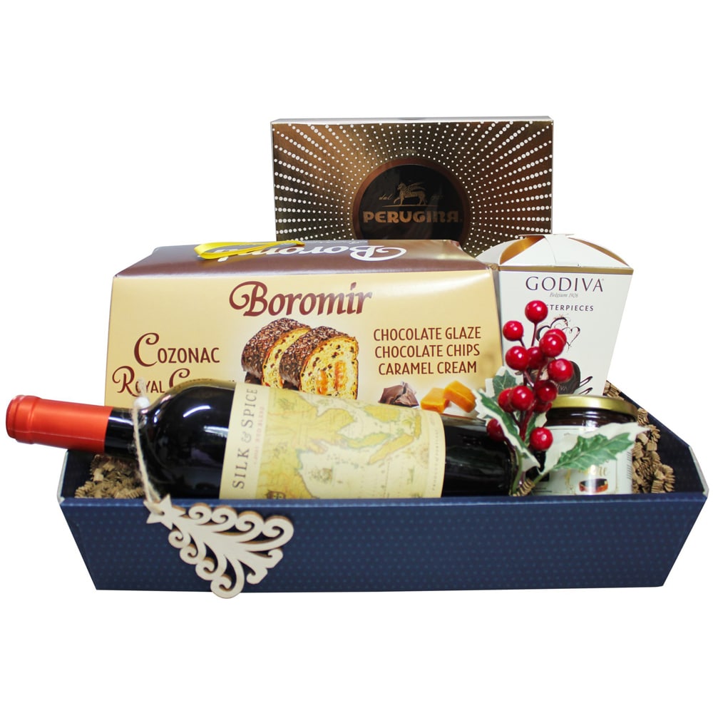 Cos cadou LUXURY BASKETS Craciun Silk&Spice 6CSS