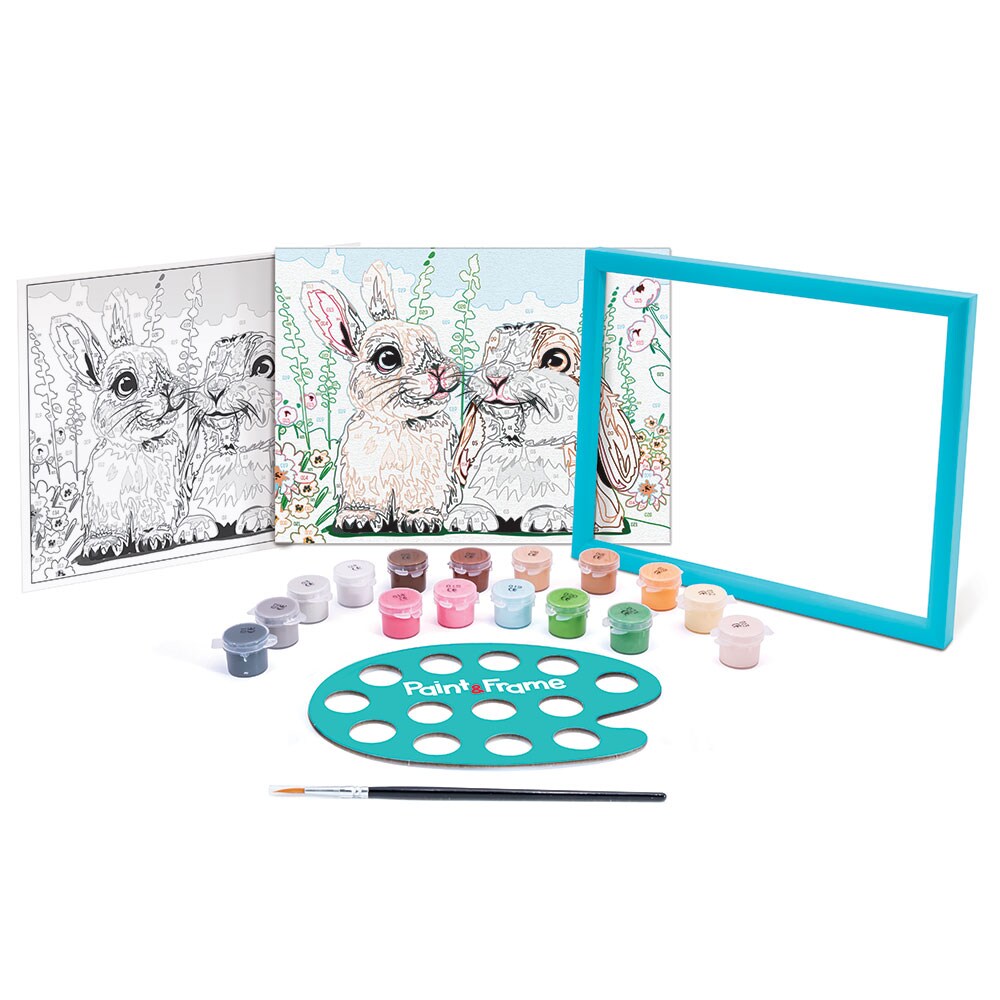 Set pentru desen AS Picteaza&Inrameaza - Iepurasi draguti 102854003, 3 ani+