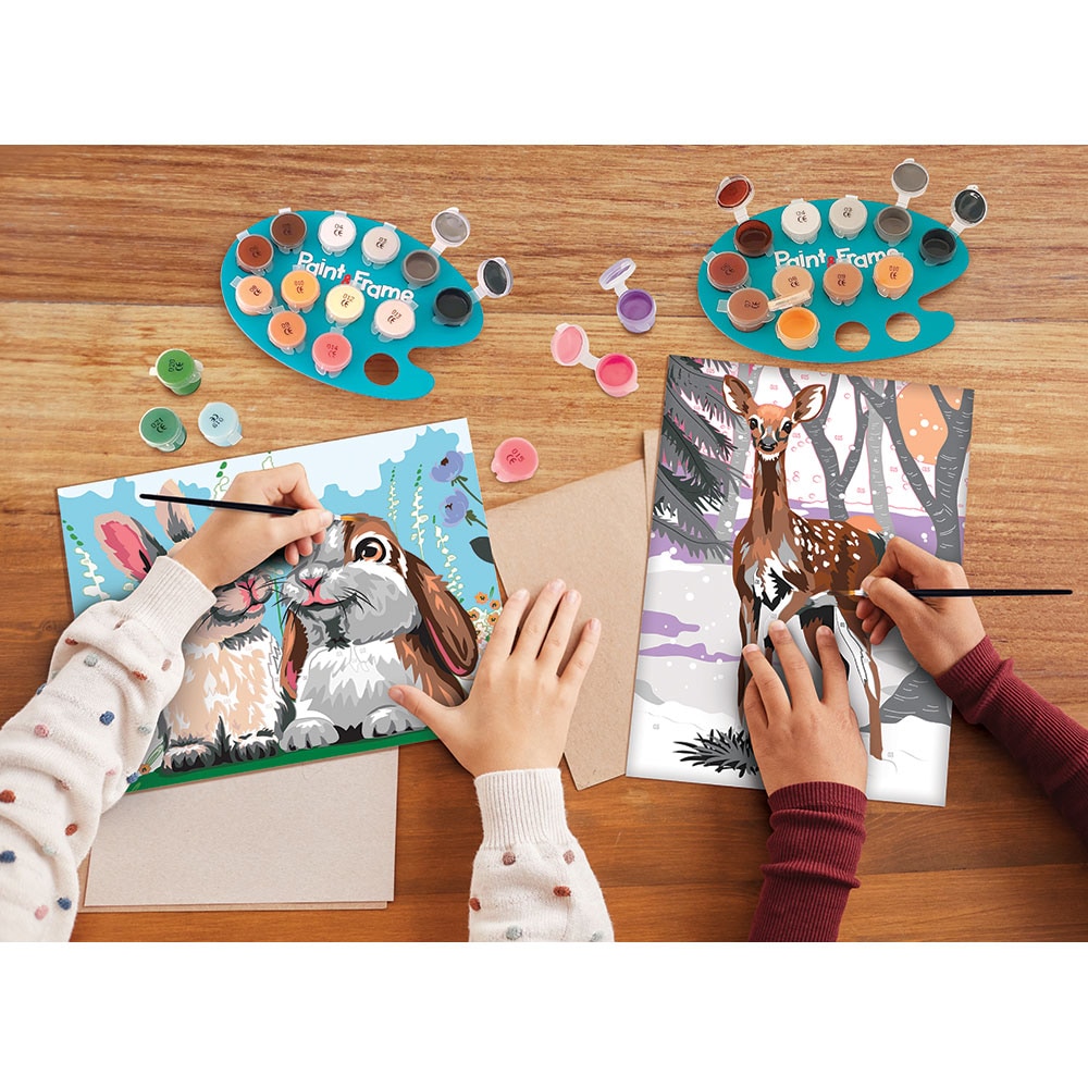 Set pentru desen AS Picteaza&Inrameaza - Iepurasi draguti 102854003, 3 ani+