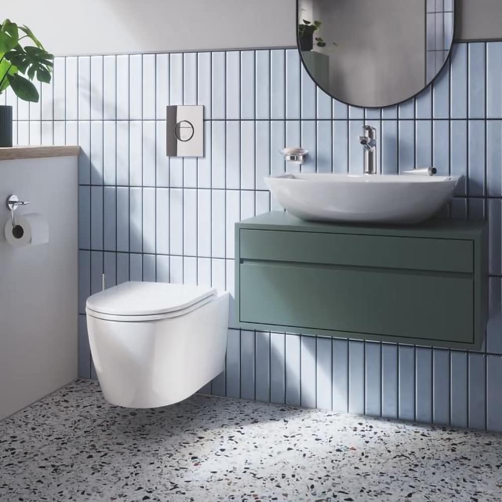 Vas WC suspendat GROHE Start Round 103848SH00, ceramica, 36.4 x 54.3 x 41 cm, capac SoftClose, alb